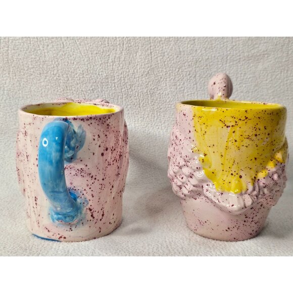 Handmade Ceramic Dragon & Flamingo Coffee Mugs - Picture 6 of 12